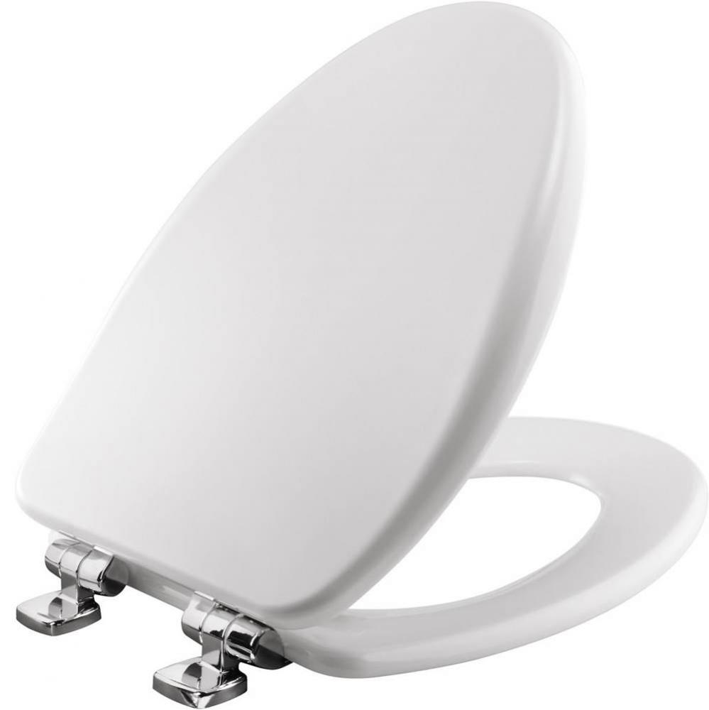 Bemis Alesio™ Elongated High Density™ Enameled Wood Toilet Seat in White with STA-TITE® S