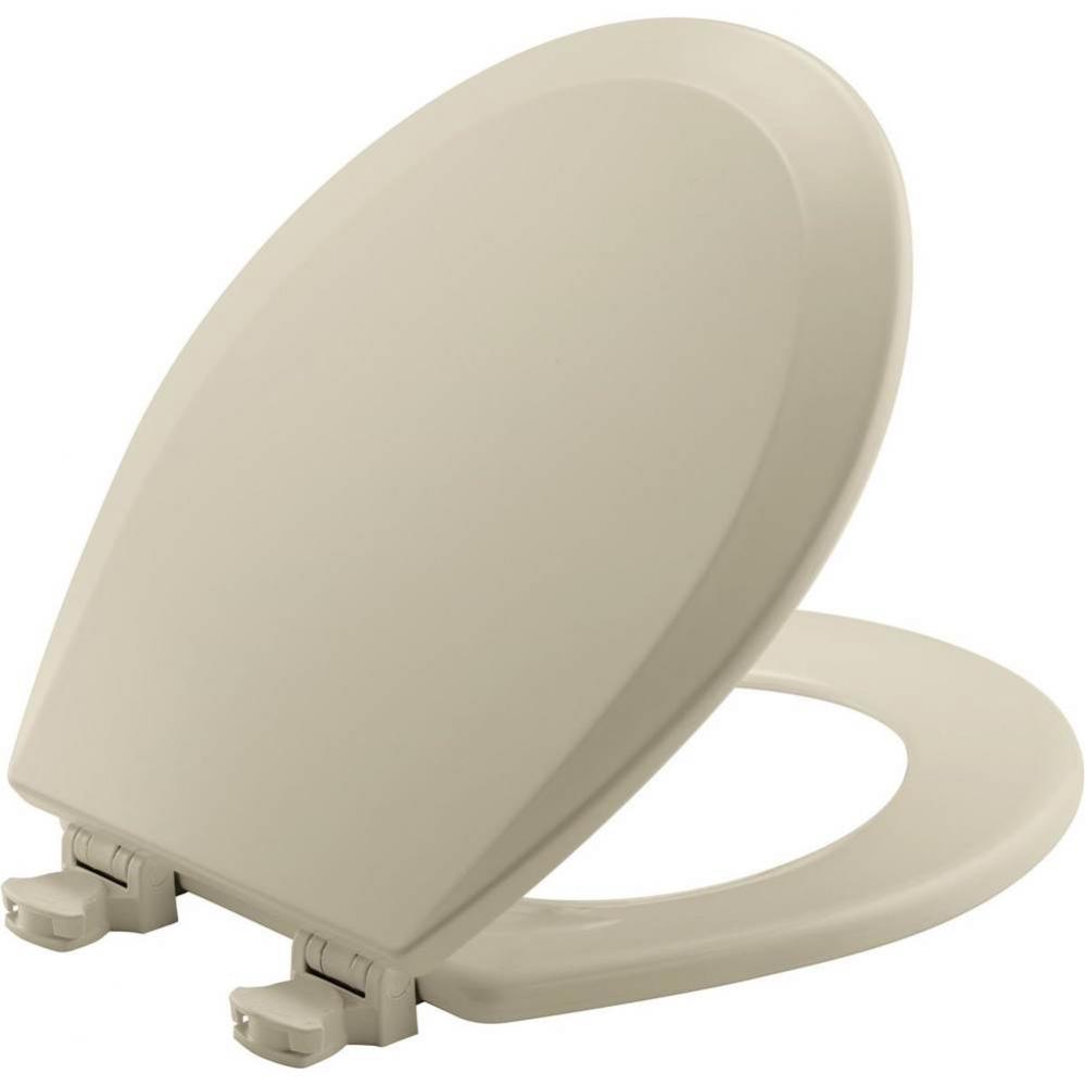 Round Molded Wood Toilet Seat with EasyClean & Change Hinge - Bone