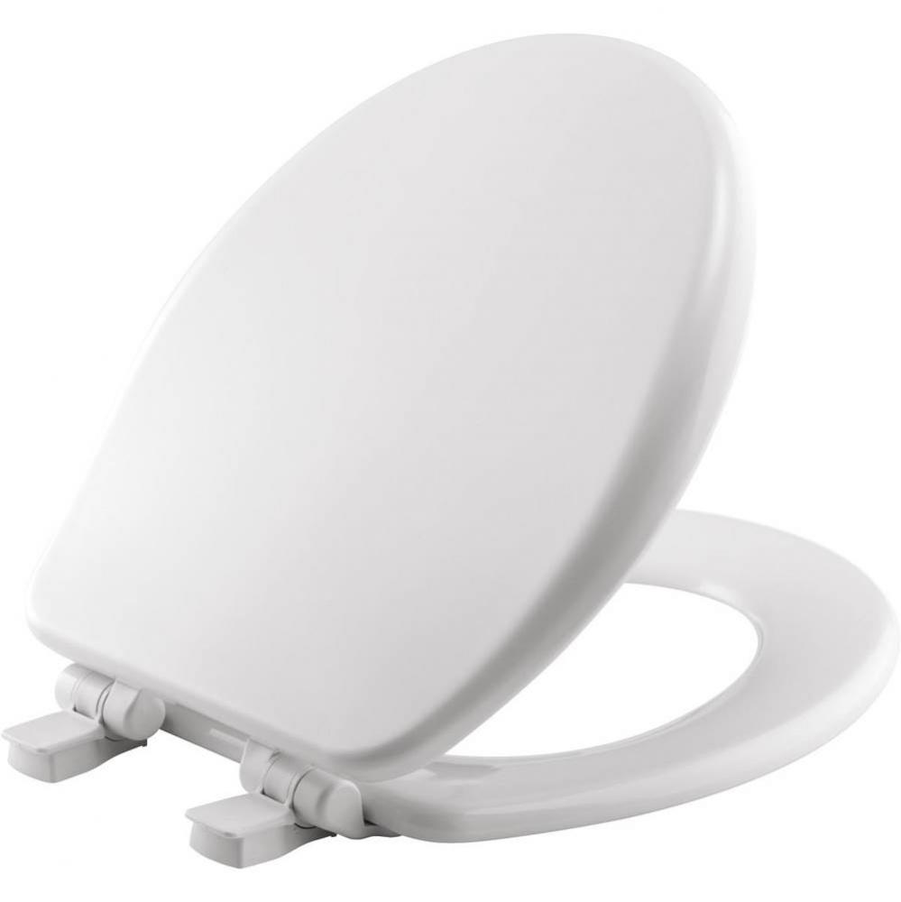 Bemis Alesio II™ Round High Density™ Enameled Wood Toilet Seat in White with STA-TITE® Se