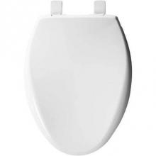 Bemis 1200E4B 346 - Elongated Plastic Toilet Seat Biscuit Never Loosens Removes for Cleaning Slow-Close Adjustable wit