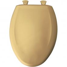 Bemis 1200SLOWT 071 - Elongated Plastic Toilet Seat in Desert Gold with STA-TITE Seat Fastening System, Easy-Clean &