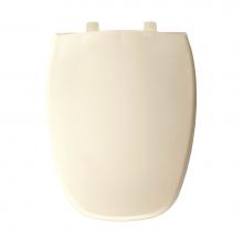 Bemis 1240205 346 - Elongated Plastic Toilet Seat in Biscuit fits Eljer Emblem with Top-Tite Hinge