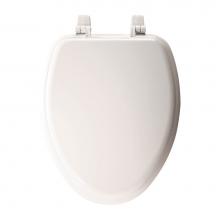 Bemis 1400TTA 000 - Bemis Elongated Enameled Wood Toilet Seat in White with Top-Tite® Hinge