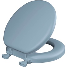 Bemis 15EC 034 - 15EC Mayfair by Bemis Eden Round Cushioned Vinyl Soft Toilet Seat in Sky Blue Featuring Stay-Tite