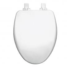 Bemis 19170PLSL 000 - Alesio II Elongated High Density Enameled Wood Toilet Seat in White with STA-TITE Seat Fastening S