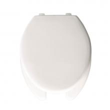 Bemis 1950SS 000 - Elongated Commercial Plastic Open Front With Cover Toilet Seat in White with Self-Sustaining Stain