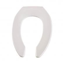 Bemis 1955SSCT 000 - Bemis Elongated Open Front Less Cover Commercial Plastic Toilet Seat in White with Stay·Tite&