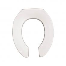 Bemis 2L2055T 000 - Bemis Round Open Front Less Cover Plastic Medic-Aid® Toilet Seat in White with STA-TITE®