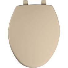 Bemis 7300SLEC 006 - Elongated Plastic Toilet Seat in Bone with Easy-Clean & Change and Whisper-Close Hinge