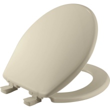 Bemis 730SLEC 006 - Round Plastic Toilet Seat in Bone with Easy-Clean and Change and Whisper-Close