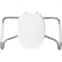 Bemis 7BMA2100T 000 - Elongated Plastic Open Front Less Cover Medic-Aid Toilet Seat with STA-TITE, DuraGuard and Stainle