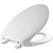 Bemis 1900 000 - Elongated Commercial Plastic Closed Front With Cover Toilet Seat with Top-Tite Hinge - White