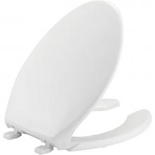 Bemis 7B1950 000 - Elongated Commercial Plastic Open Front With Cover Toilet Seat with Top-Tite Hinge - White
