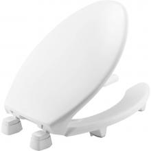 Bemis 2L2150T 000 - Elongated Plastic Open Front With Cover Medic-Aid Toilet Seat with STA-TITE, DuraGuard and 2-inch