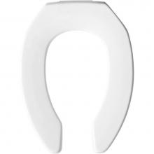 Bemis 7B2L2155T 000 - Elongated Plastic Open Front Less Cover Medic-Aid Toilet Seat with STA-TITE, DuraGuard and 2-inch