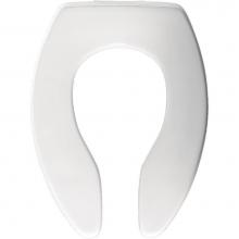 Bemis 7B3155SSCT 000 - Elongated Commercial Plastic Open Front Less Cover Toilet Seat with STA-TITE Self-Sustaining Check