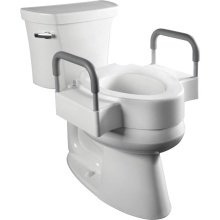 Bemis A84505T 000 - Rise™ with Dual Lock 4.5 Inch Raised Toilet Seat + Support Arms