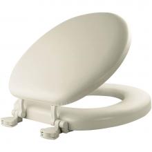 Bemis 15EC 346 - Mayfair Round Cushioned Vinyl Soft Toilet Seat in Biscuit with STA-TITE® Seat Fastening Syste