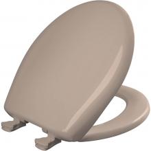 Bemis 7B200SLOWT 068 - Round Plastic Toilet Seat with WhisperClose with EasyClean & Change Hinge and STA-TITE in Fawn