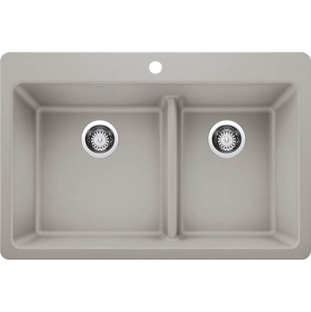 Corence 1.75 Low Divide Dual Mount - Concrete Gray