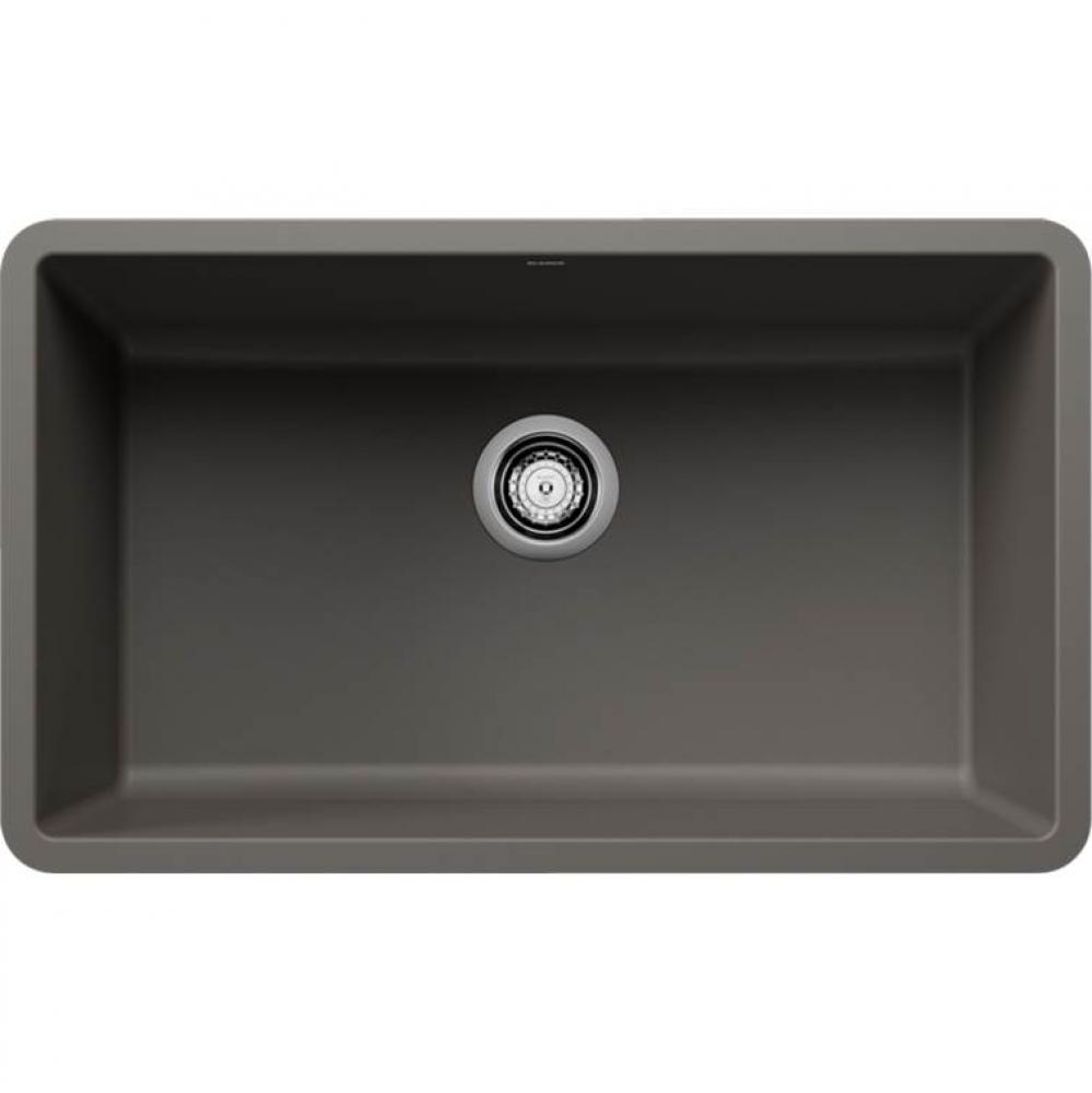 Precis SILGRANIT 30'' Single Bowl Undermount Kitchen Sink - Volcano Gray