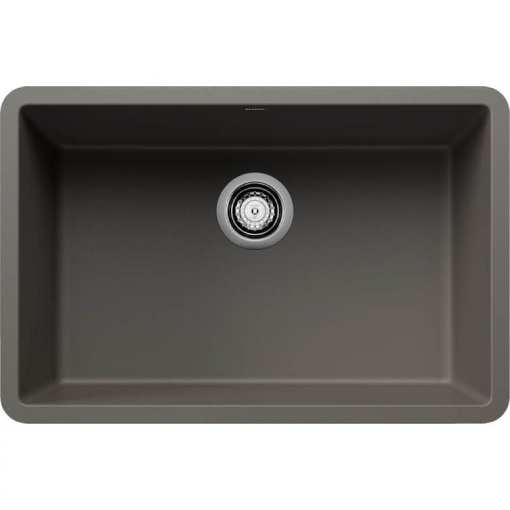 Precis SILGRANIT 27'' Single Bowl Undermount Kitchen Sink - Volcano Gray