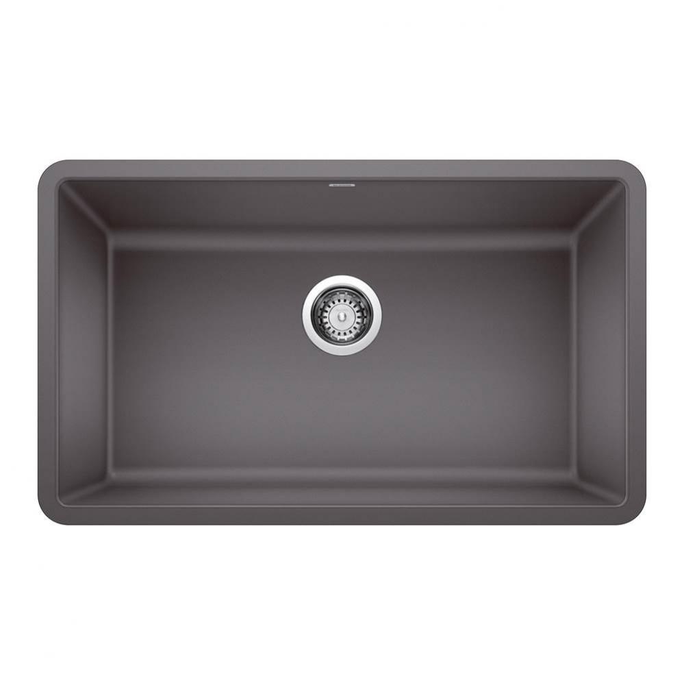Precis SILGRANIT 30'' Single Bowl Undermount Kitchen Sink - Cinder