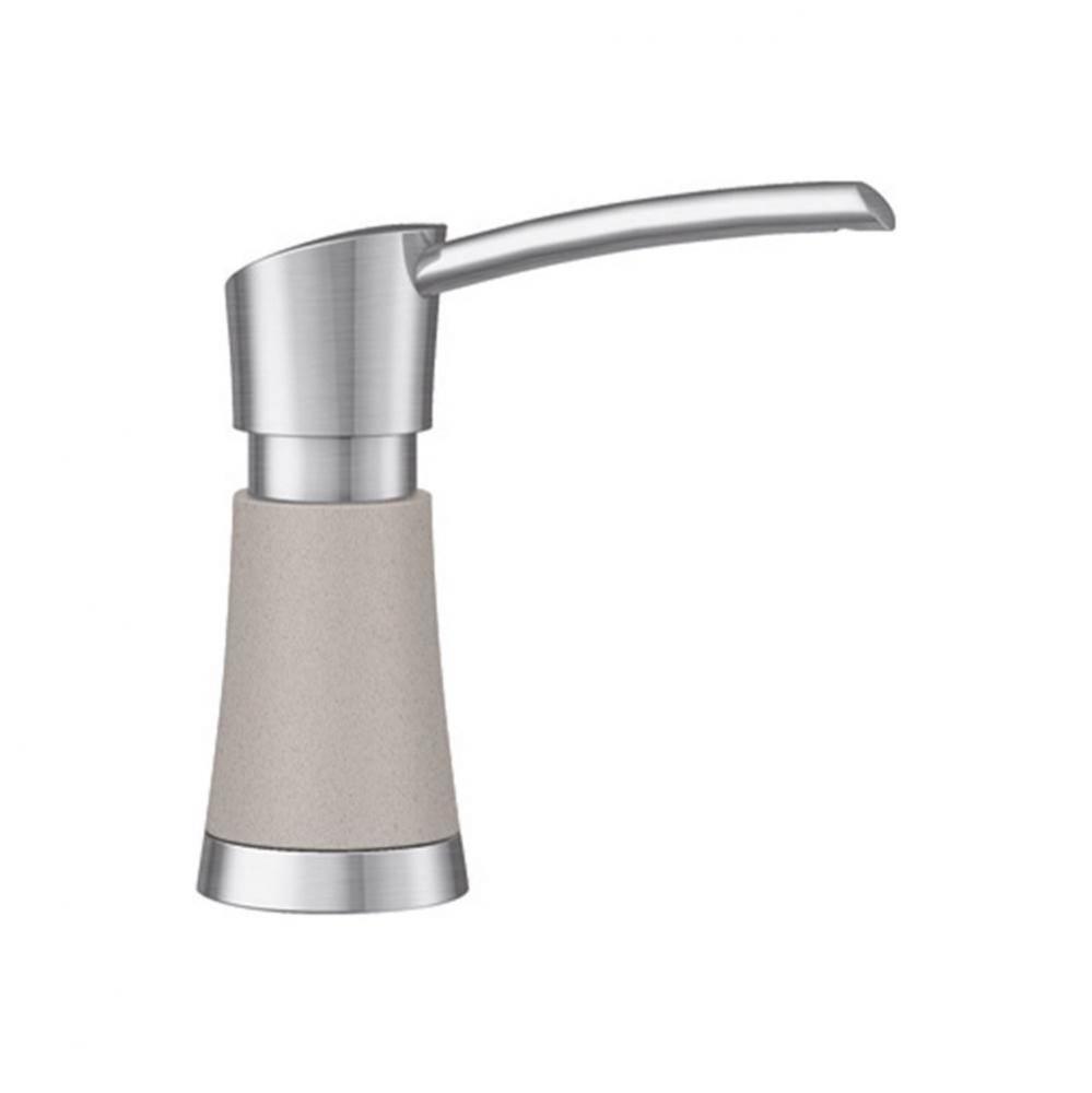 Artona Soap Dispenser - PVD Steel/Concrete Gray