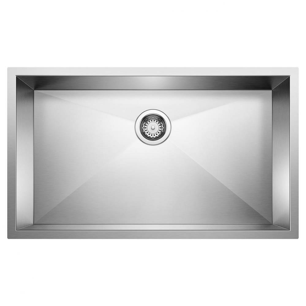 Precision R0 32'' Super Single Bowl Undermount Stainless Steel Kitchen Sink