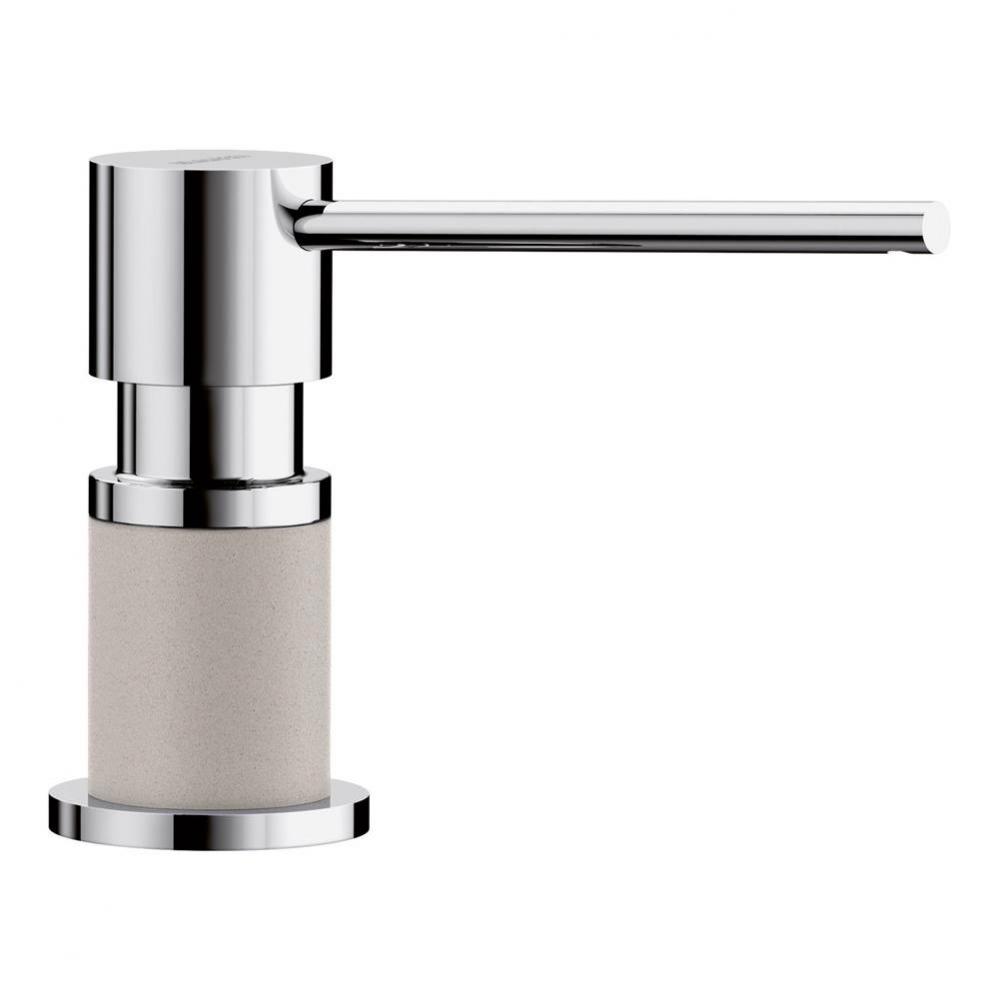 Lato Soap Dispenser - Chrome/Concrete Gray