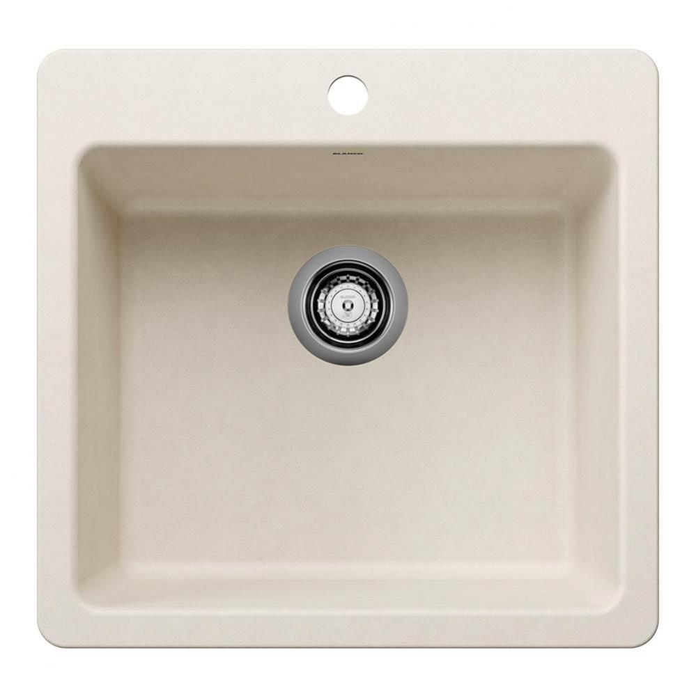 Liven SILGRANIT 21'' Single Bowl Dual Mount Kitchen Sink - Soft White