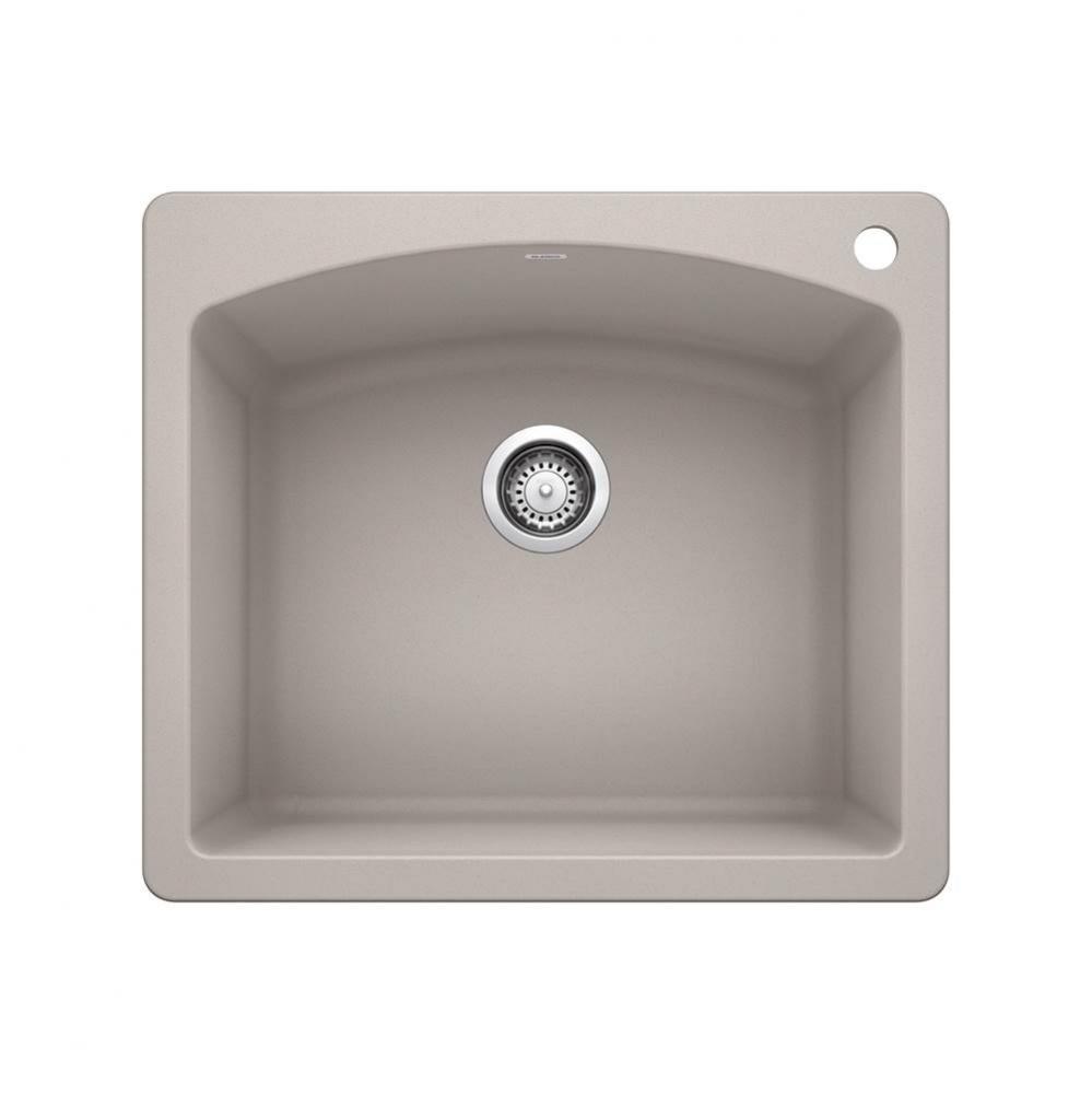 Diamond Single Bowl Dual Mount - Concrete Gray