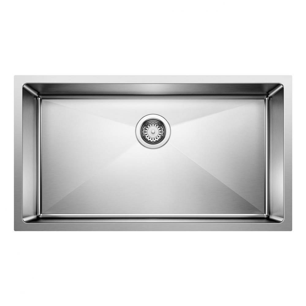 Quatrus R15 32'' Super Single Bowl Undermount Stainless Steel Kitchen Sink