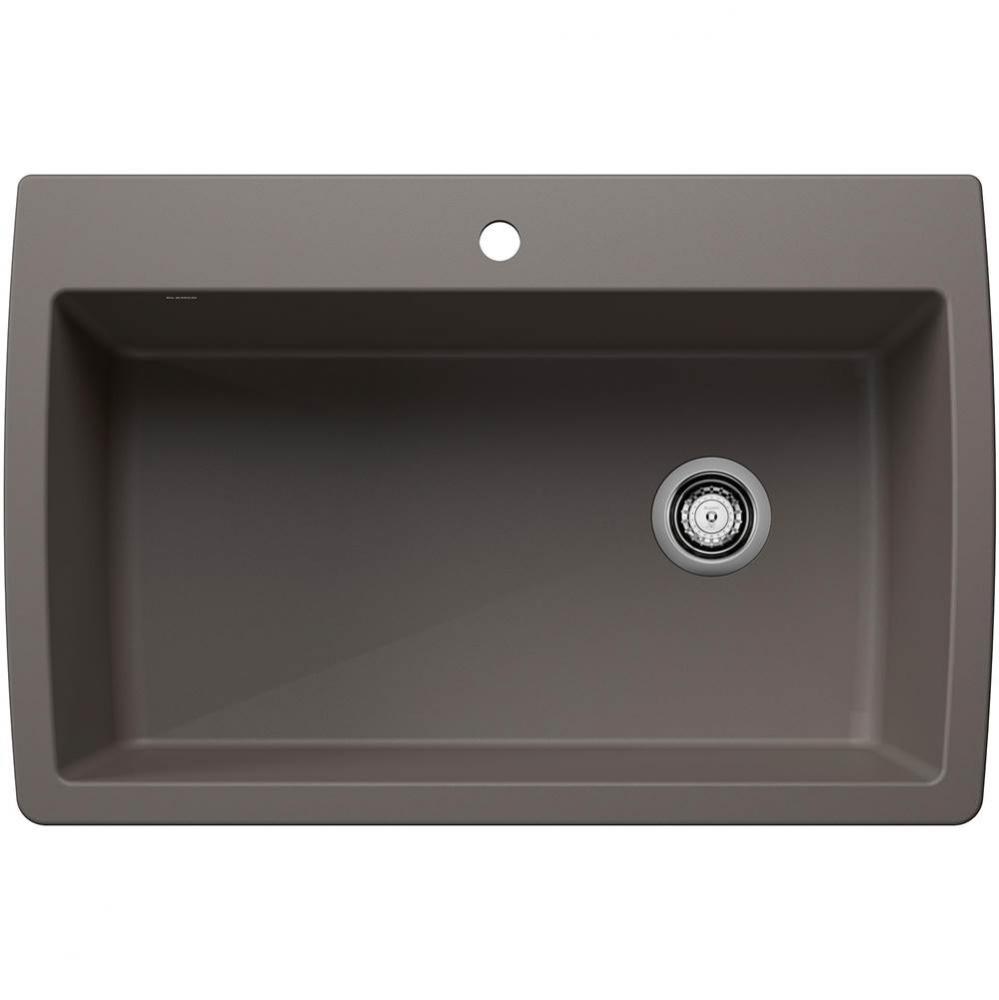 Diamond SILGRANIT 33.5'' Super Single Dual Mount Kitchen Sink - Volcano Gray