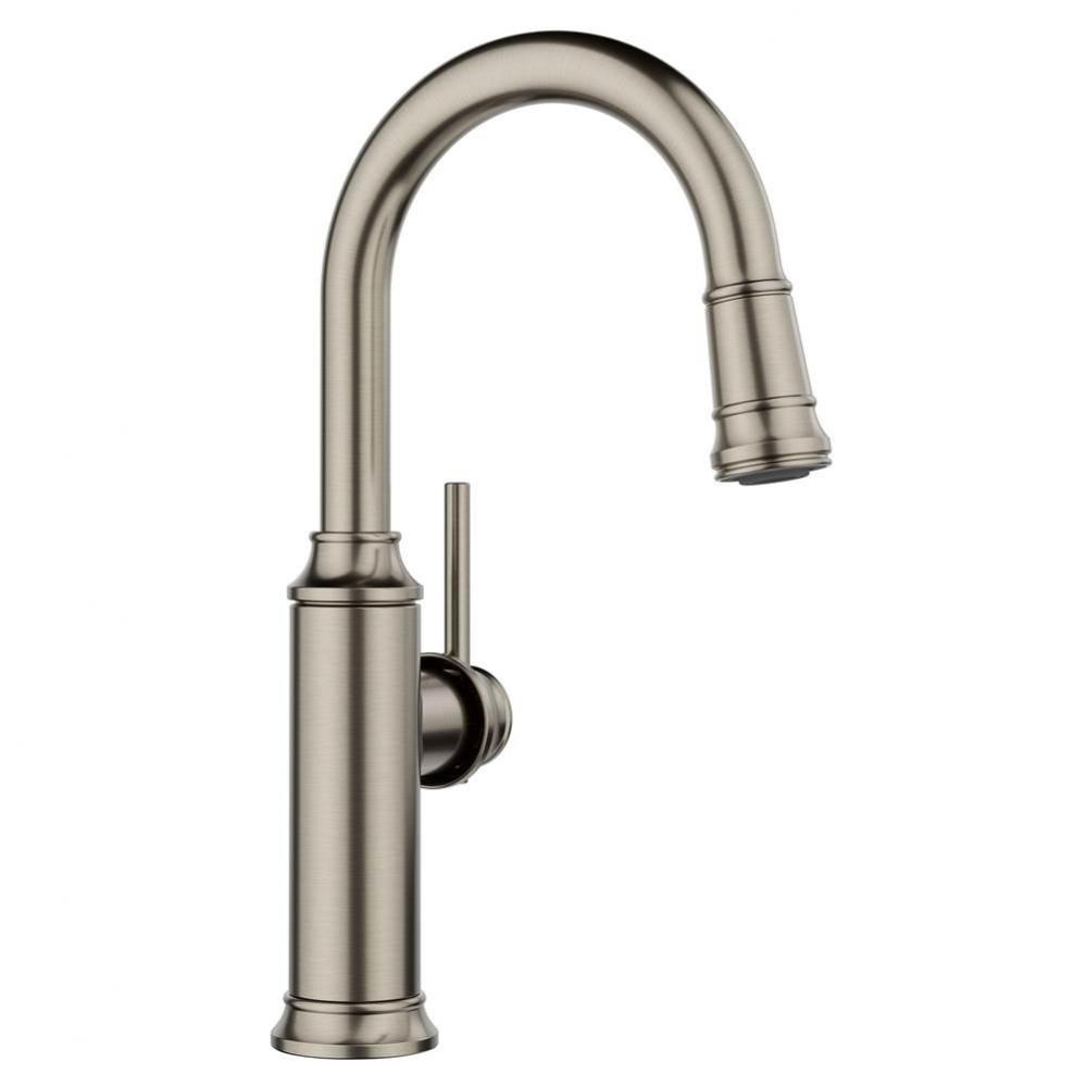 Empressa Pull-Down Bar Faucet - Satin Platinum