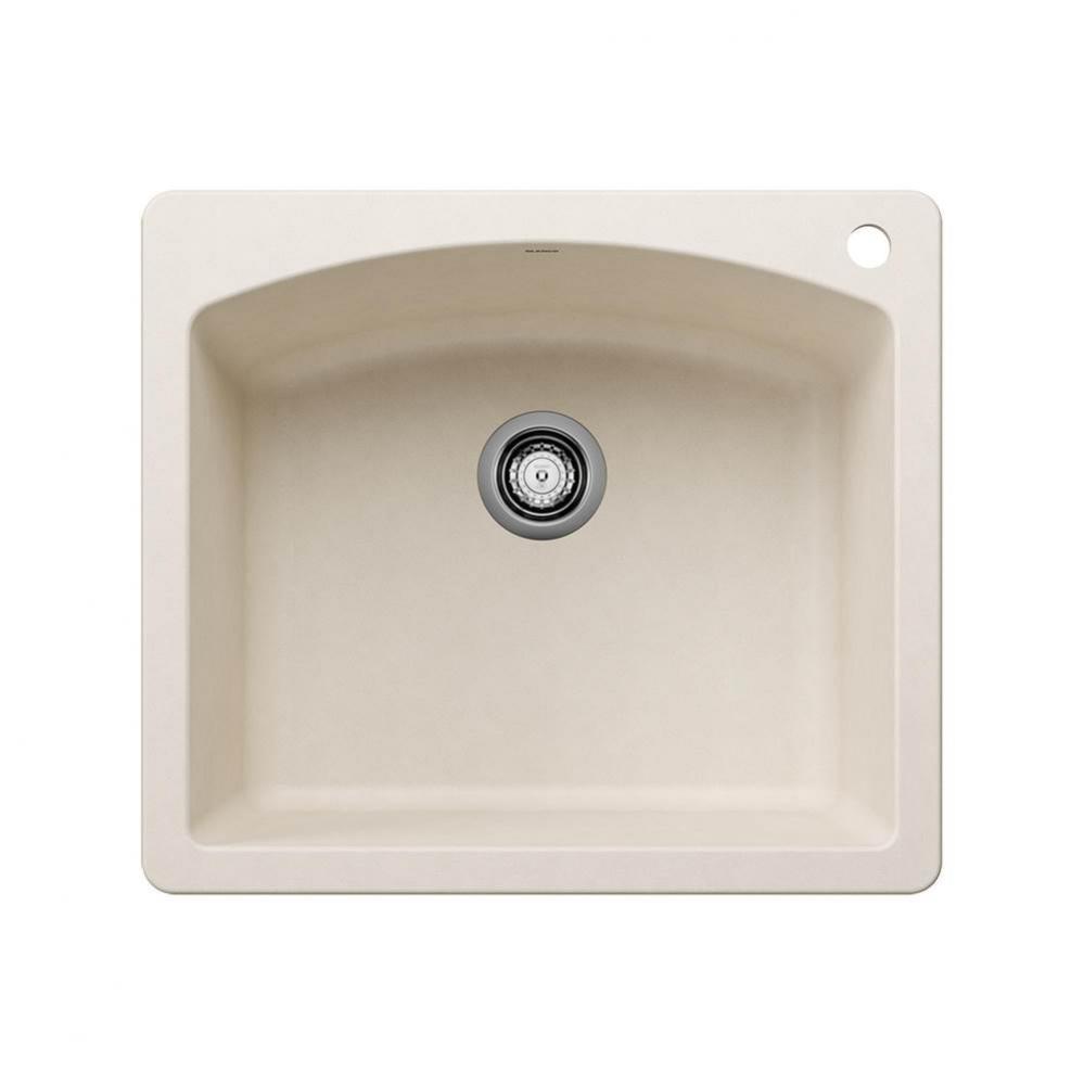 Diamond SILGRANIT 25'' Single Bowl Dual Mount Kitchen Sink - Soft White