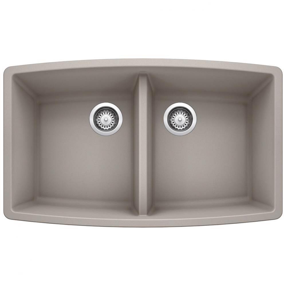 Performa Equal Double Bowl - Concrete Gray