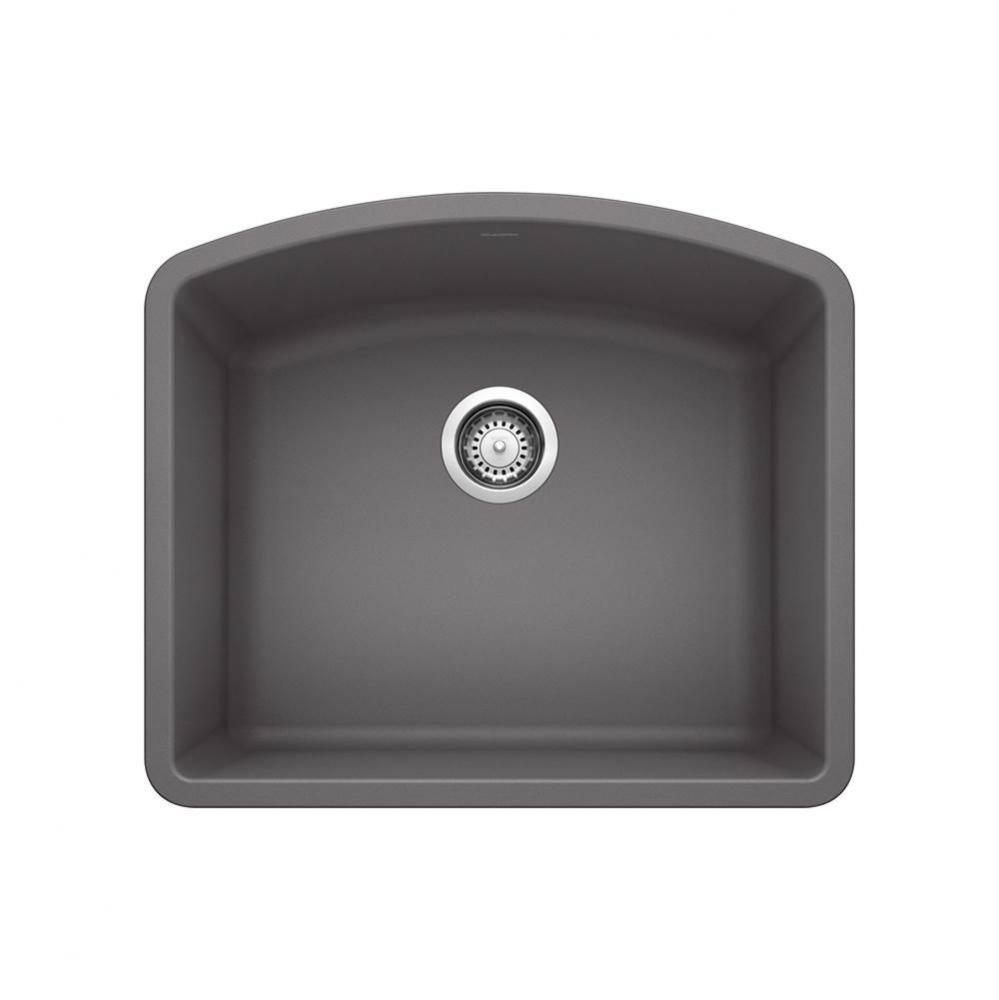Diamond SILGRANIT 24'' Single Bowl Undermount Kitchen Sink - Cinder