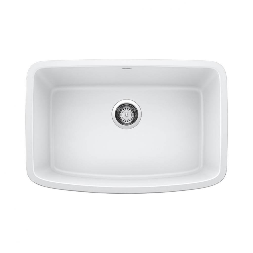 Valea SILGRANIT 27'' Single Bowl Undermount Kitchen Sink - White
