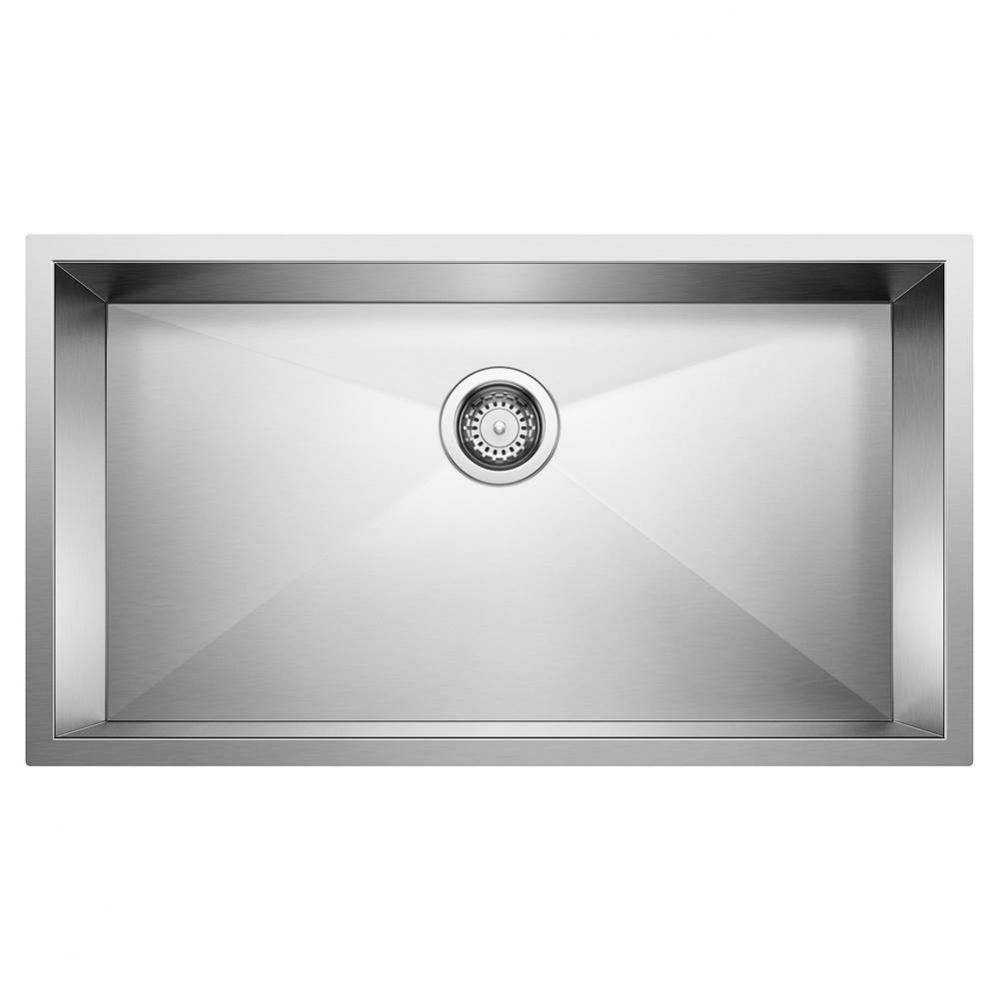 Quatrus R0 32'' Single Bowl Undermount Stainless Steel Kitchen Sink