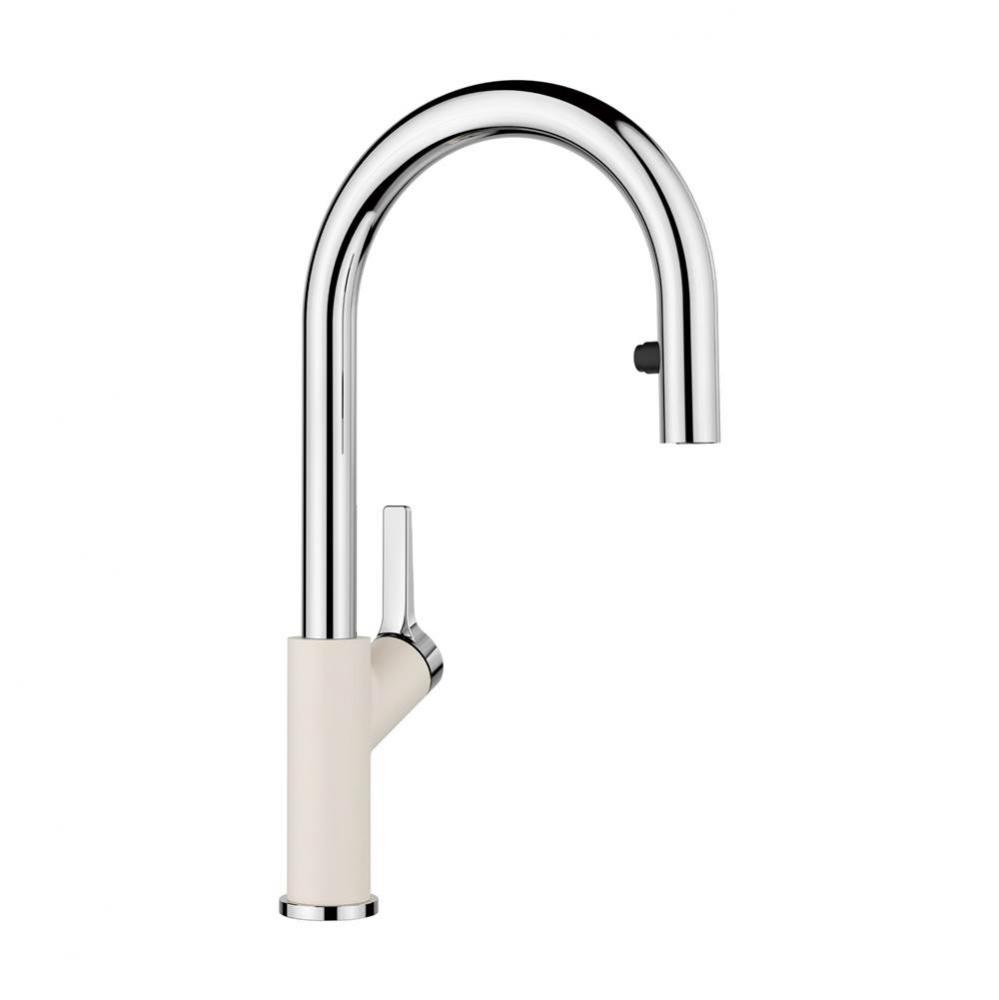 Urbena Pull-Down Dual-Spray Kitchen Faucet - Chrome/Soft White