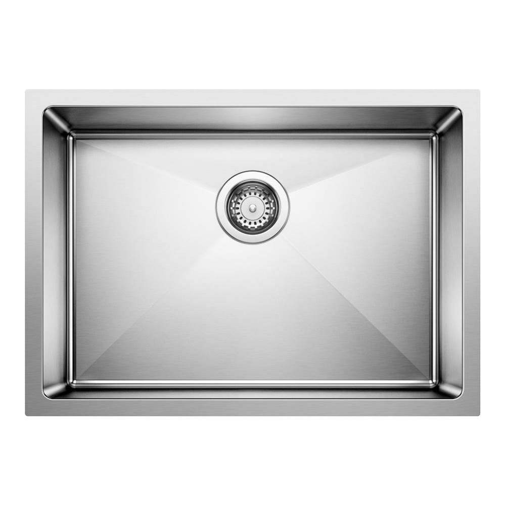 Quatrus R15 25'' Single Bowl Undermount Stainless Steel Kitchen Sink