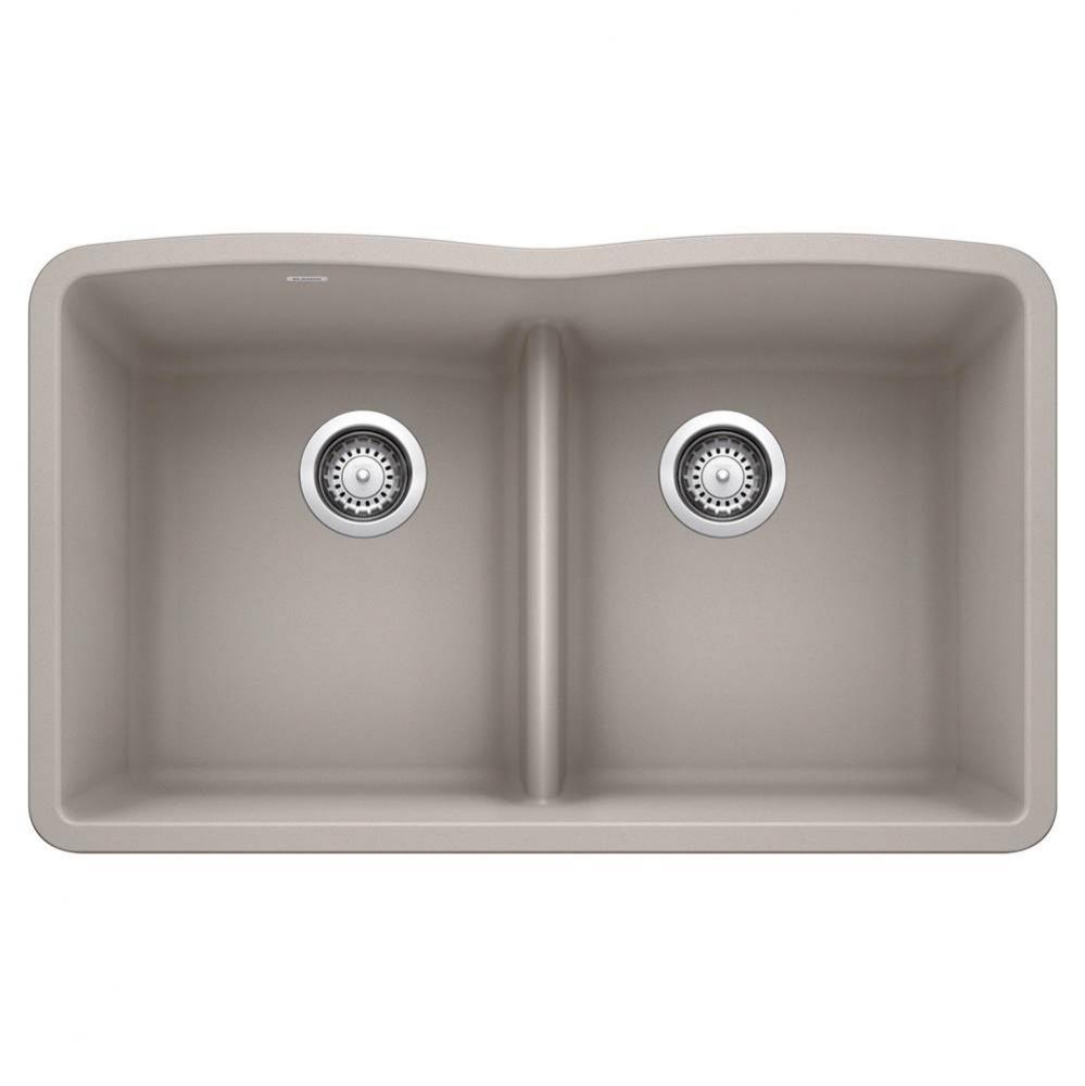 Diamond Equal Double Low Divide - Concrete Gray