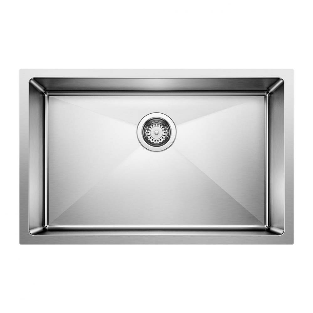 Quatrus R15 28'' Single Bowl Undermount Stainless Steel Kitchen Sink