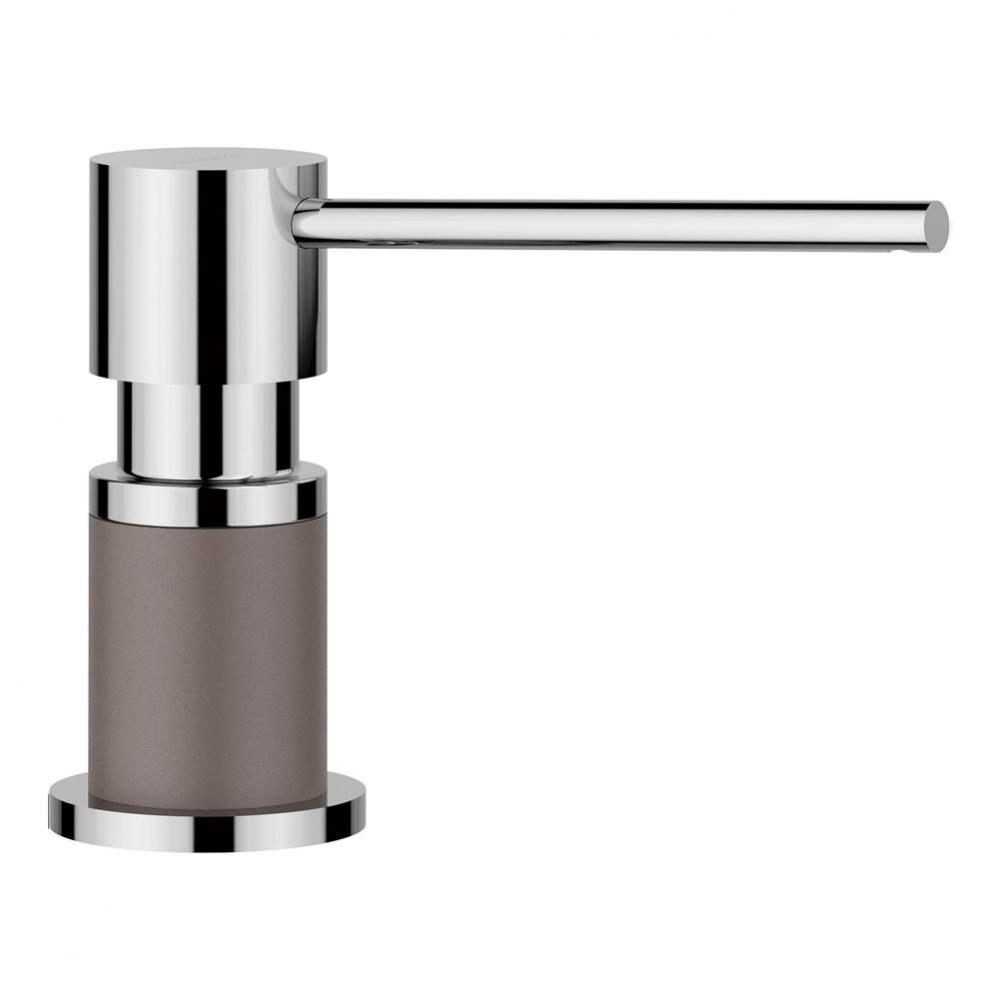 Lato Soap Dispenser - Chrome/Volcano Gray