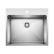 Blanco 443151 - Quatrus R15 25'' Single Bowl Dual Mount Stainless Steel Laundry Sink