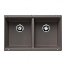 Blanco 527410 - Precis SILGRANIT 29'' 50/50 Double Bowl Undermount Kitchen Sink - Volcano Gray