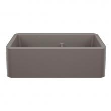 Blanco 443115 - Ikon SILGRANIT 33'' Double Bowl Apron-Front Farmhouse Sink with Low Divide - Volcano Gra