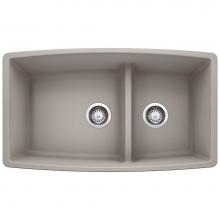 Blanco 442735 - Performa Medium 1-3/4 Low Divide - Concrete Gray