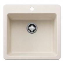 Blanco 443233 - Liven SILGRANIT 21'' Single Bowl Dual Mount Kitchen Sink - Soft White